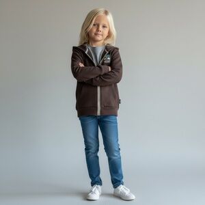 Kids Volcom zip Up Hoodie with Chest Patch